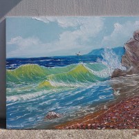 obraz - kamienista plaża